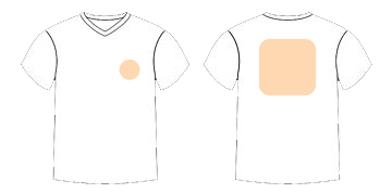 Ubicación de marcaje en camiseta
